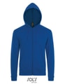 Heren hooded Sweater Sols Zip Stone Royal Blue